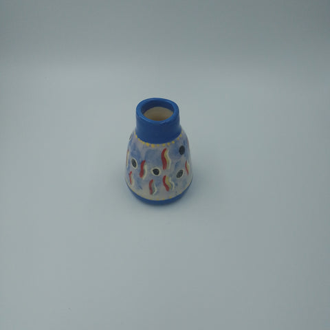 Blue hand made vase