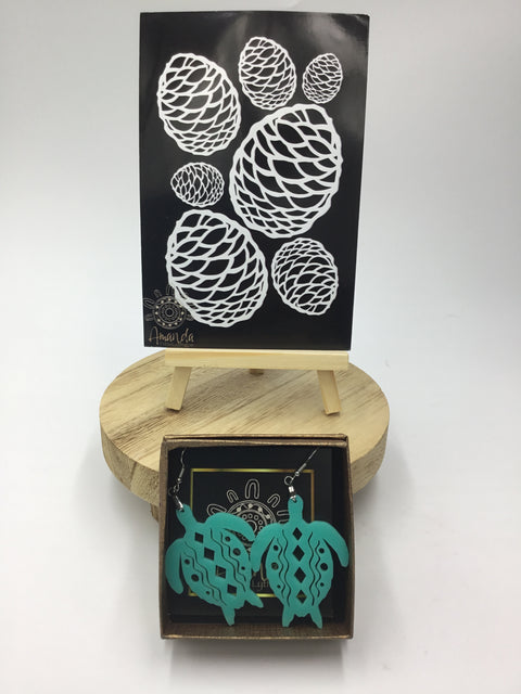 Salt Water Turtle Earrings