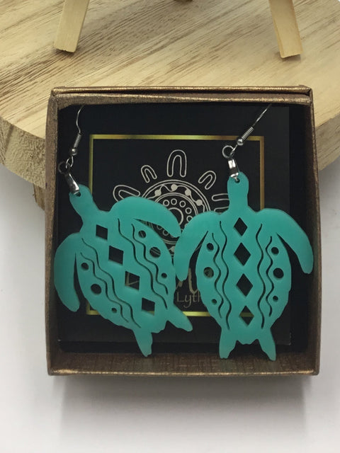 Salt Water Turtle Earrings