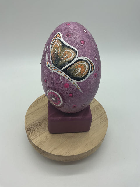 Emu Egg Pink Butterfly