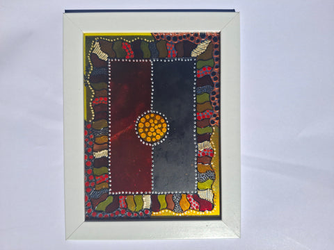 Aboriginal Flag Glass Art