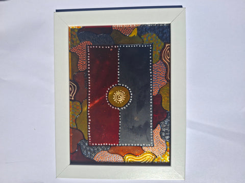 Aboriginal Flag Glass Art