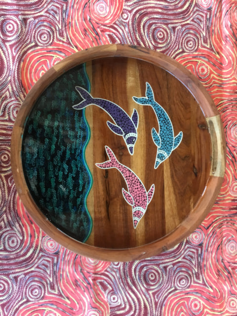Wooden Dolphin Serving Board