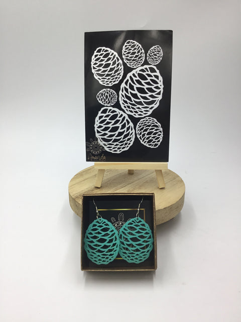 Bonyi Earrings/Aqua/Medium