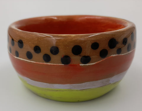 "Multi Coloured Stripes" bowl