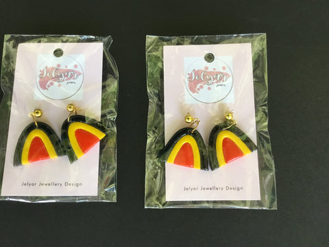 Aboriginal Flag Earrings