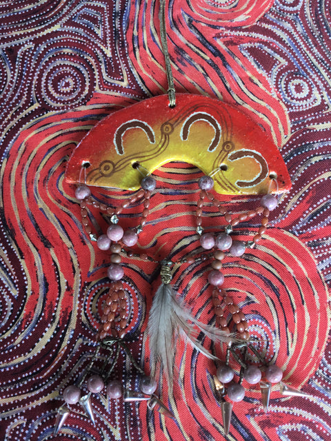 Emu feather Pendant