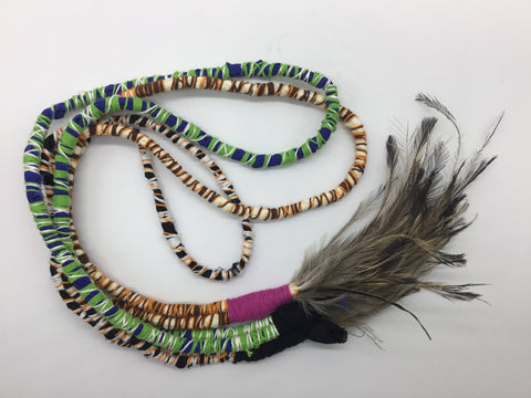 Large Woven Emu Feathers Necklace